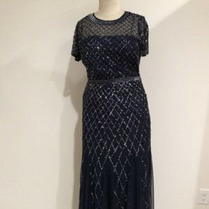 Adrianna Papell Dress Size 6 Navy